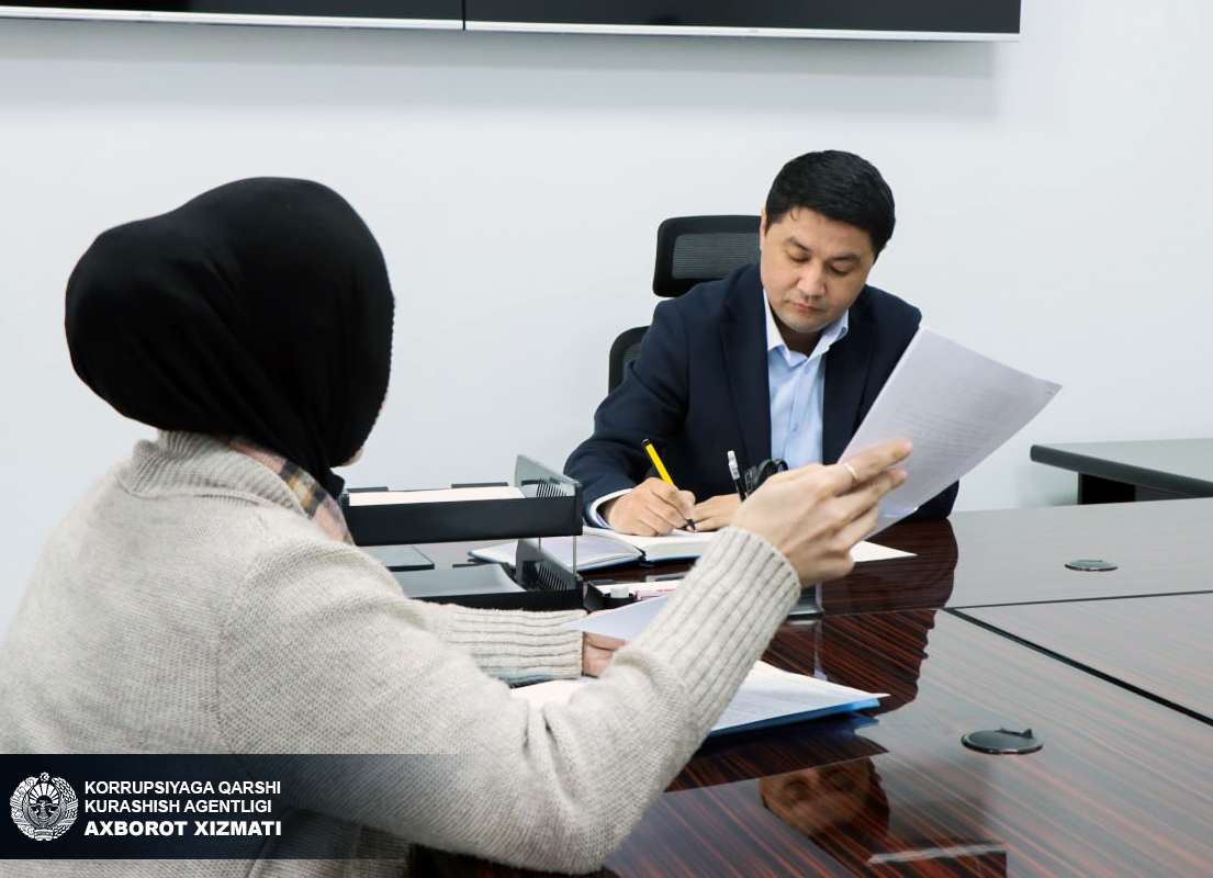 Personal Reception of Citizens by the Anti-Corruption Agency Director  